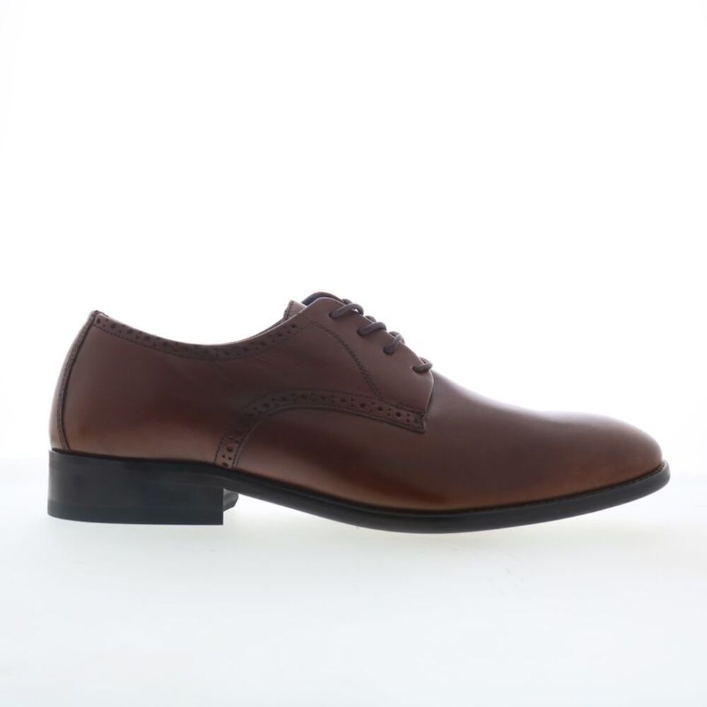 Johnston & Murphy Mens Stockton Plain Toe Brown Shoes (NWT)